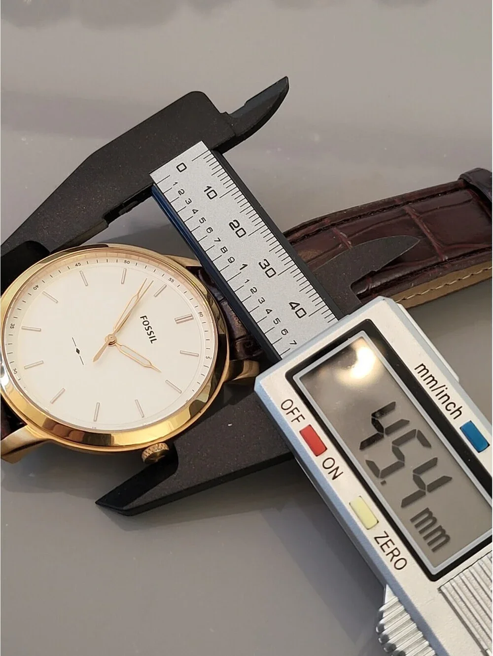 The Minimalist by Fossil 44mm Luxury Men's Watch StainlessSteel Cream Dial LNWOT